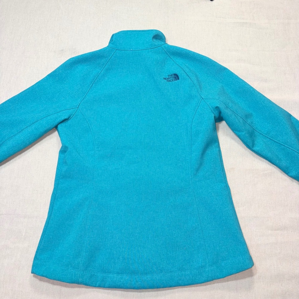 The North Face WindWall Softshell Jacket Womens Turquoise Blue Full Zip Fleece L - Picture 8 of 9